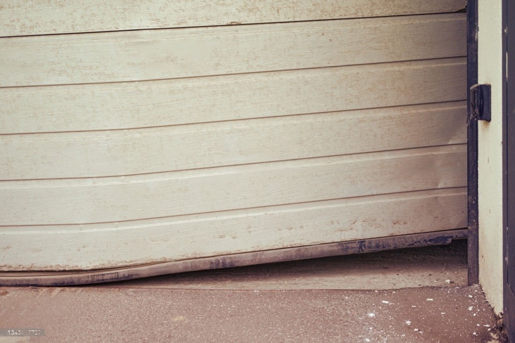 bent garage door